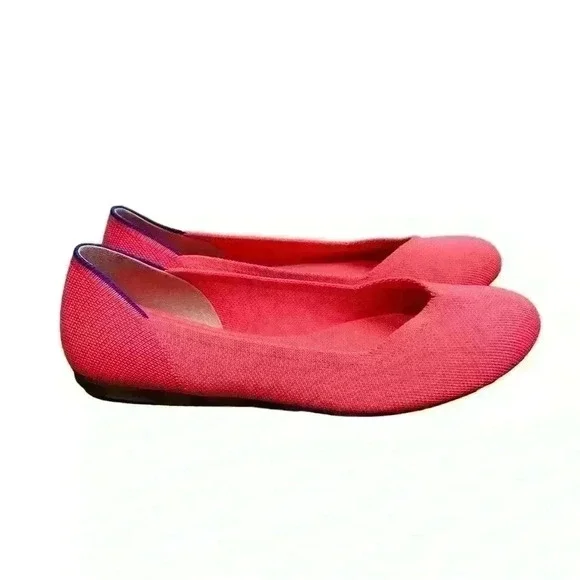 Rothys Round Toe Flats In Grapefruit RETIRED COLOR Size 9 - Picture 5 of 10